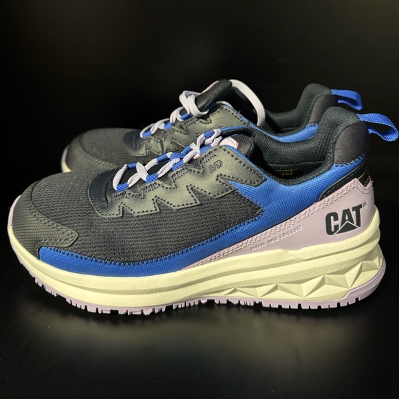 NWT Cat Streamline Women’s 6.5 Composite Toe Safety Shoe in Total Eclipse/Lilac - Picture 4 of 13